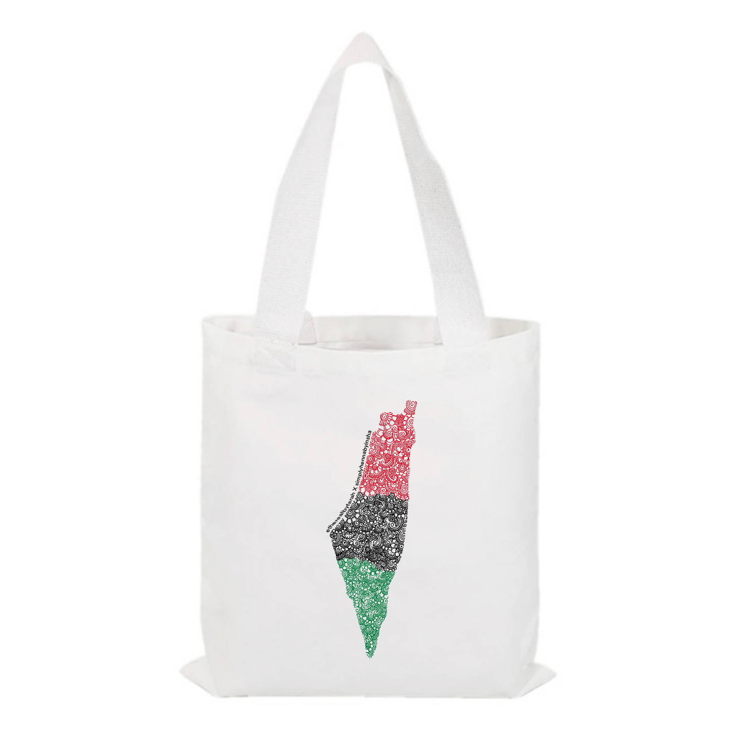 the petals of palestine tote bag