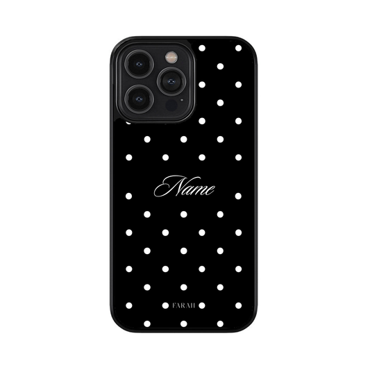 black & white polka dot case (custom)