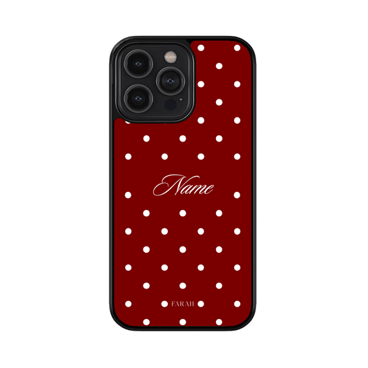 red & white polka dot case (custom)